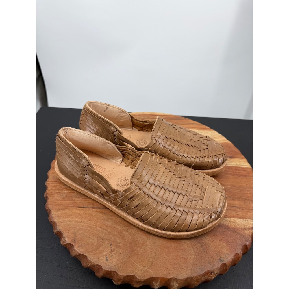 Earthing Harmony Huarache Woven Leather Sandal Women 39 8-8.5 Brown grounding